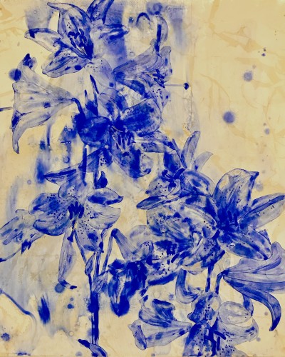 blue lilies